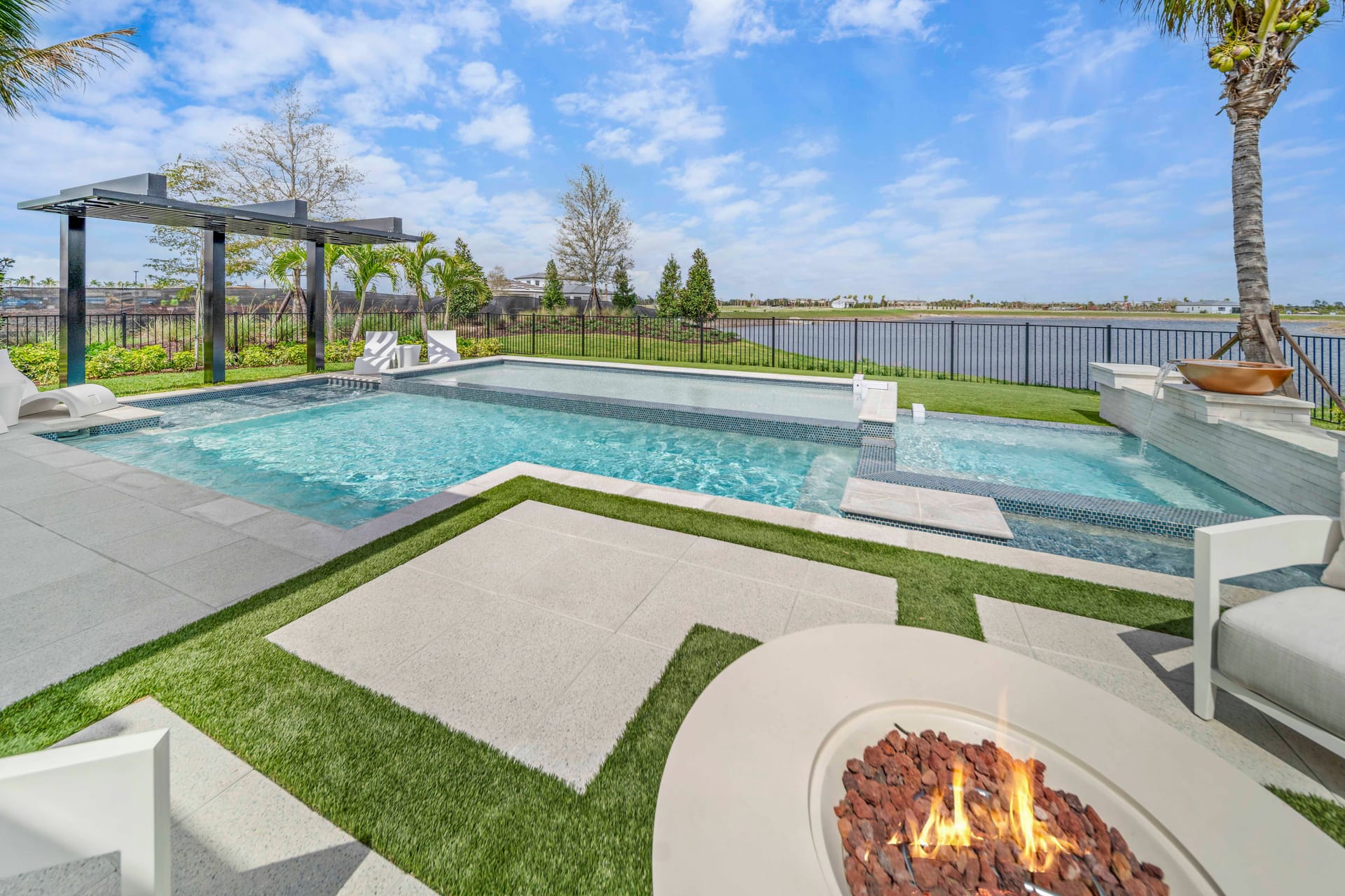 Custom pool design and construction in Lakewood Ranch - Swim Inc. new build in Waterside or Esplanade village